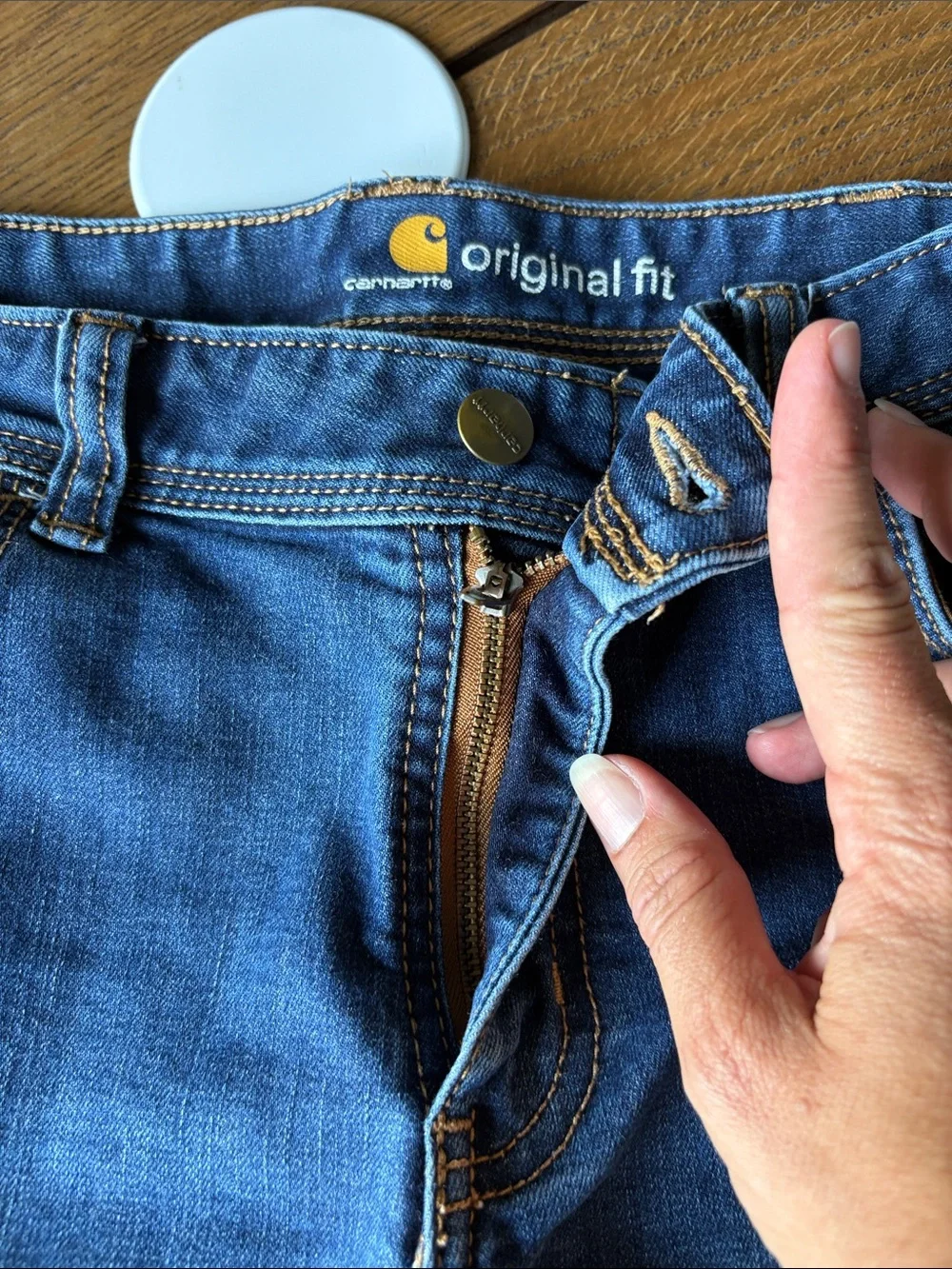 Carhartt Original Fit Dark Blue Denim Shorts